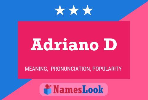 Adriano D 名字海报