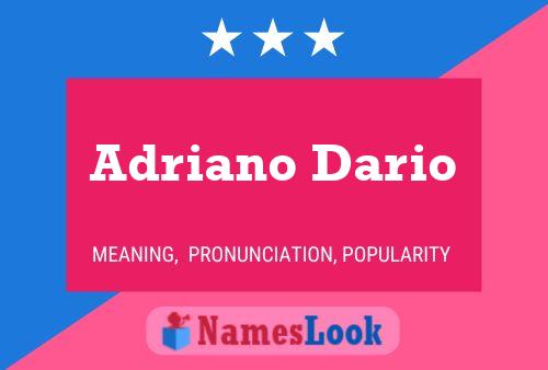 Adriano Dario 名字海报