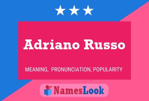 Adriano Russo 名字海报