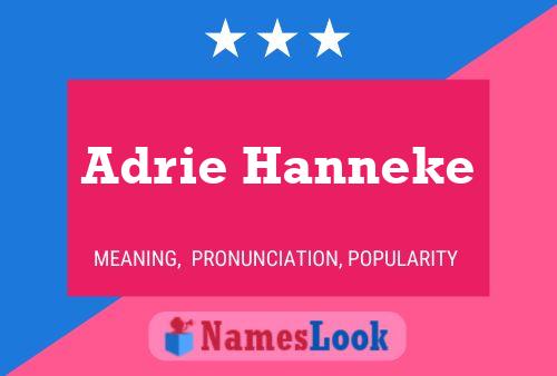 Adrie Hanneke 名字海报