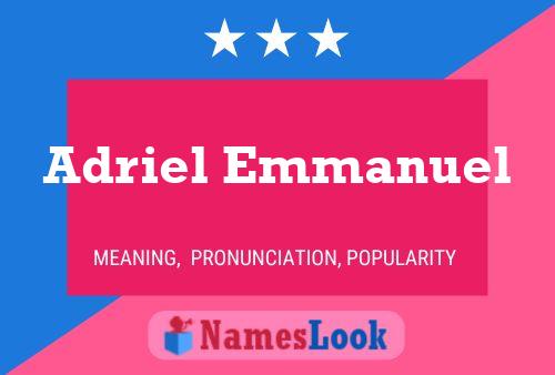 Adriel Emmanuel 名字海报