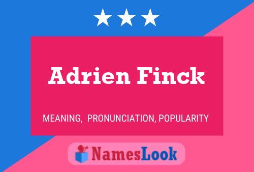 Adrien Finck 名字海报