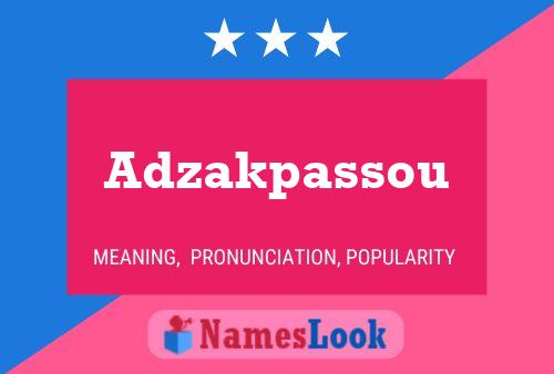 Adzakpassou 名字海报