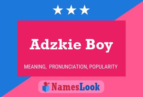 Adzkie Boy 名字海报