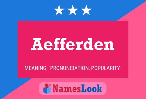 Aefferden 名字海报