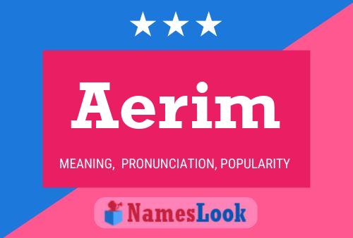 Aerim 名字海报