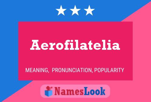 Aerofilatelia 名字海报