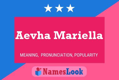 Aevha Mariella 名字海报