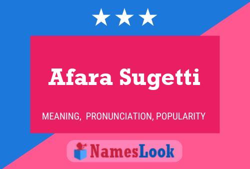 Afara Sugetti 名字海报