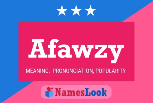 Afawzy 名字海报