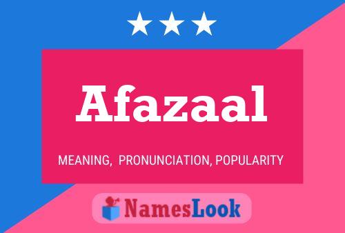 Afazaal 名字海报