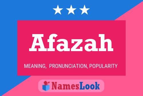 Afazah 名字海报