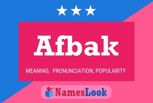 Afbak 名字海报