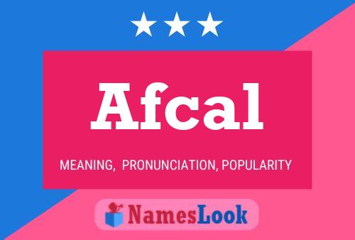 Afcal 名字海报