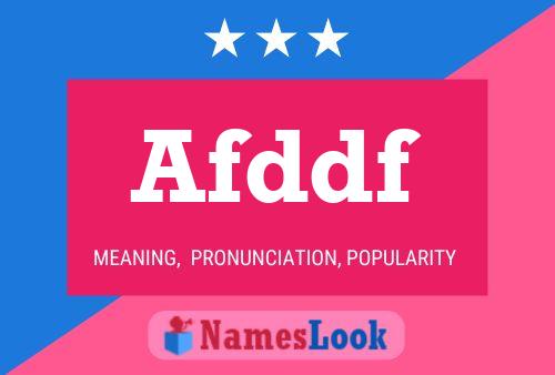 Afddf 名字海报