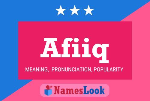 Afiiq 名字海报