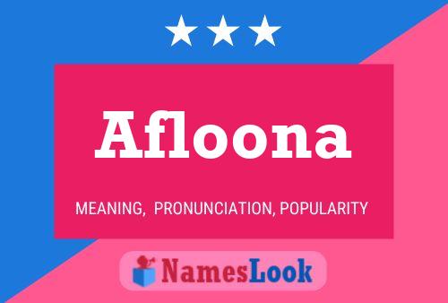 Afloona 名字海报