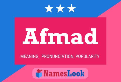 Afmad 名字海报