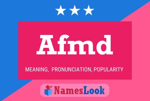 Afmd 名字海报