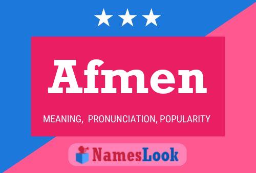 Afmen 名字海报