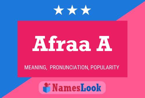 Afraa A 名字海报