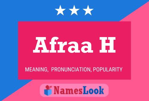 Afraa H 名字海报