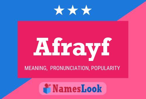 Afrayf 名字海报