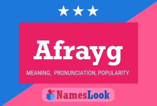 Afrayg 名字海报