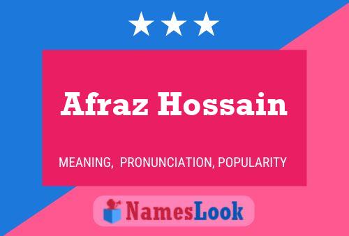 Afraz Hossain 名字海报