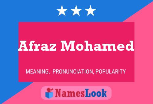 Afraz Mohamed 名字海报