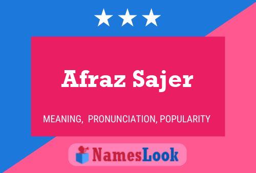 Afraz Sajer 名字海报