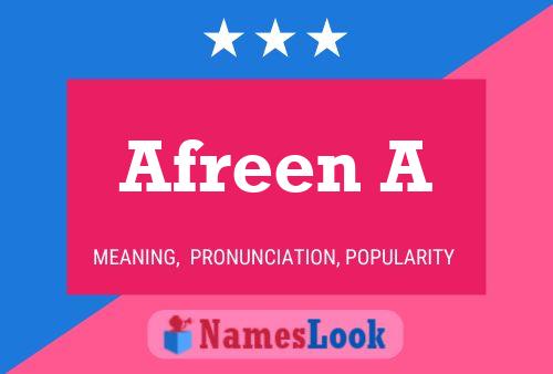 Afreen A 名字海报