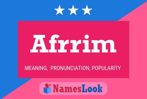 Afrrim 名字海报