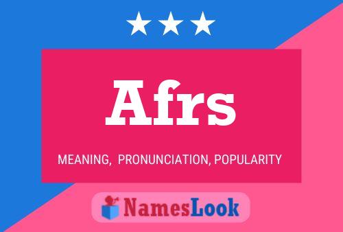 Afrs 名字海报