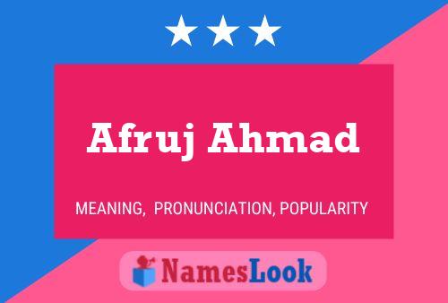 Afruj Ahmad 名字海报