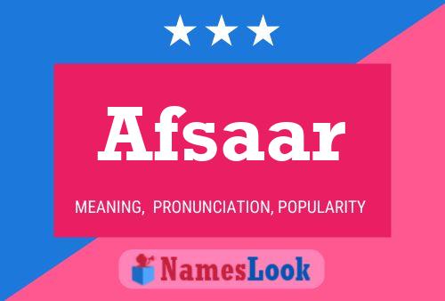 Afsaar 名字海报