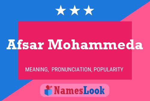 Afsar Mohammeda 名字海报