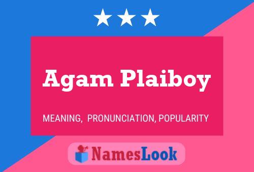 Agam Plaiboy 名字海报