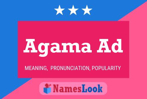 Agama Ad 名字海报