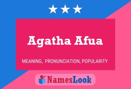 Agatha Afua 名字海报