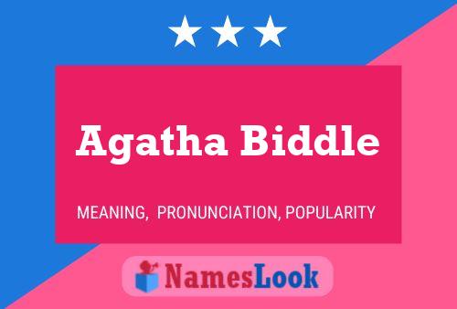 Agatha Biddle 名字海报