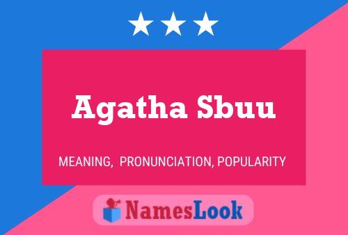 Agatha Sbuu 名字海报