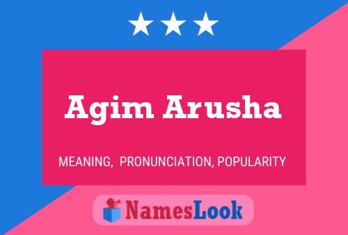 Agim Arusha 名字海报