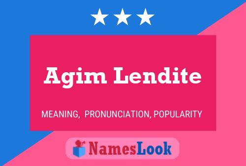 Agim Lendite 名字海报