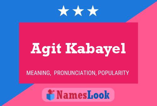 Agit Kabayel 名字海报