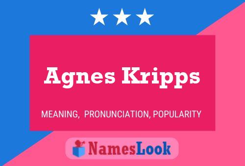 Agnes Kripps 名字海报