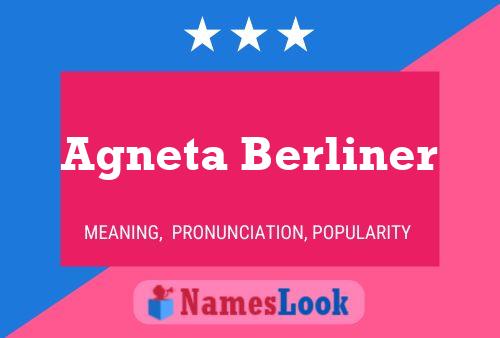 Agneta Berliner 名字海报