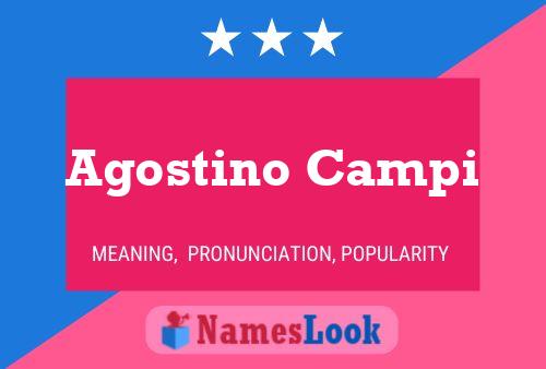 Agostino Campi 名字海报