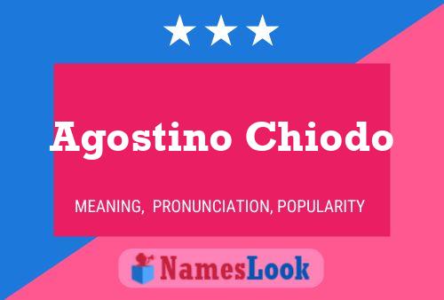 Agostino Chiodo 名字海报