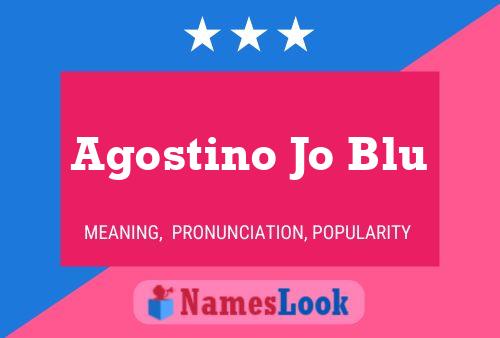 Agostino Jo Blu 名字海报